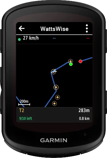 Garmin map screen